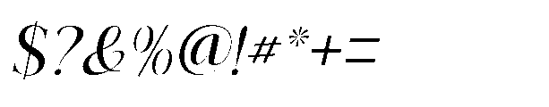 Elighina Solide  Italic Slant Regular Font OTHER CHARS