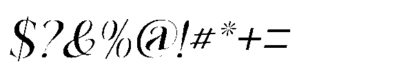 Elighina Solide  Slant Regular Font OTHER CHARS