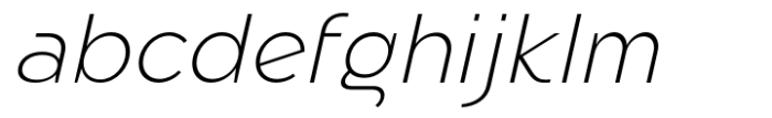 Eligra Extra Light Italic Font LOWERCASE