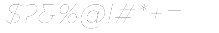 Eligra Hairline Italic Font OTHER CHARS