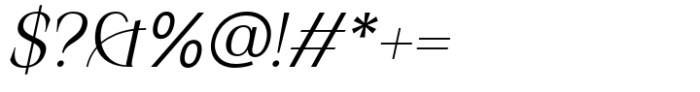 Elio & Oliver v2 Light Italic Font OTHER CHARS