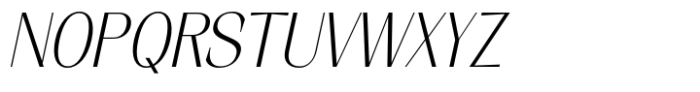 Elio & Oliver v2 Ultra Light Italic Font UPPERCASE
