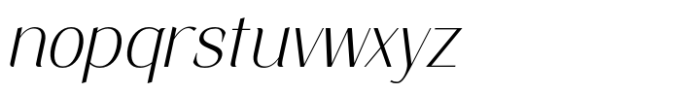 Elio & Oliver v2 Ultra Light Italic Font LOWERCASE