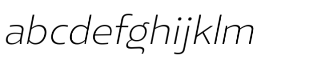 Elioth Extra Light Italic Font LOWERCASE