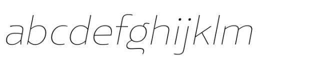 Elioth Thin Italic Font LOWERCASE