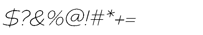 Elite Thin Font OTHER CHARS