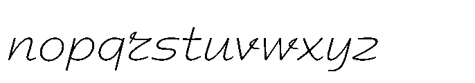 Elite Thin Font LOWERCASE