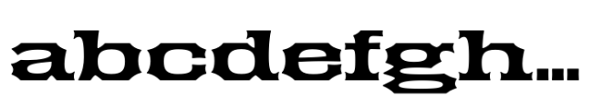 Elkdale Extra Wide Regular Font LOWERCASE