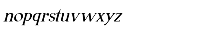 Ellara Domian Extra Light Italic Font LOWERCASE