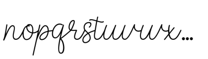 Ellicha Script Font LOWERCASE