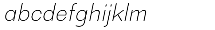 Ellora Extra Light Oblique Font LOWERCASE