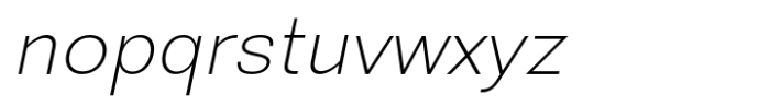 Ellora Extra Light Oblique Font LOWERCASE