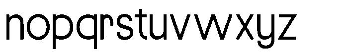 Elongate Font LOWERCASE