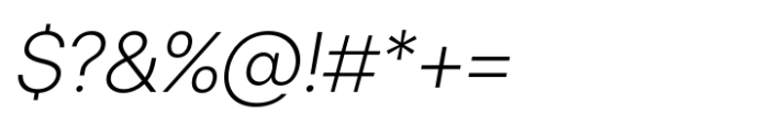 Eloquia Display Extra Light Italic Font OTHER CHARS