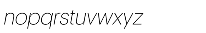 Eloquia Display Thin Italic Font LOWERCASE