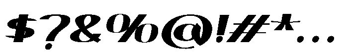 Elsyah Black Oblique Font OTHER CHARS