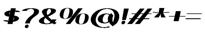 Elsyah Extra Bold Oblique Font OTHER CHARS