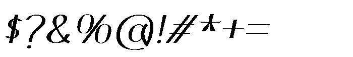 Elsyah Extra Light Oblique Font OTHER CHARS