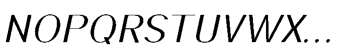Elsyah Extra Light Oblique Font UPPERCASE