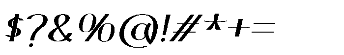 Elsyah Light Oblique Font OTHER CHARS