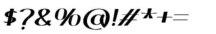 Elsyah Medium Oblique Font OTHER CHARS