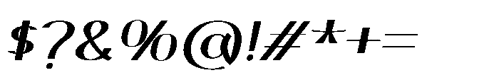 Elsyah Oblique Font OTHER CHARS