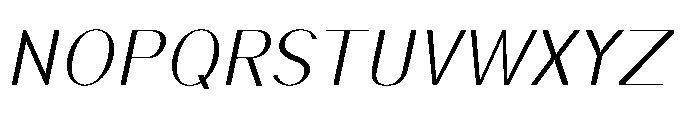 Elsyah Thin Oblique Font UPPERCASE