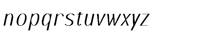 Elsyah Thin Oblique Font LOWERCASE