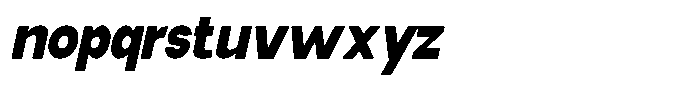 Elvara Sans Black Condensed Italic Font LOWERCASE