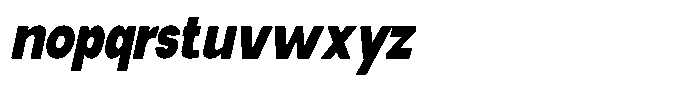 Elvara Sans Black Extra Condensed Italic Font LOWERCASE