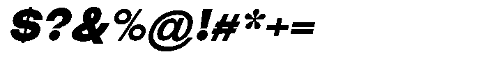 Elvara Sans Black Extra Expanded Italic Font OTHER CHARS