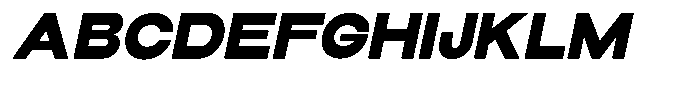 Elvara Sans Black Extra Expanded Italic Font UPPERCASE
