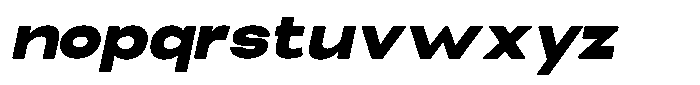 Elvara Sans Black Extra Expanded Italic Font LOWERCASE