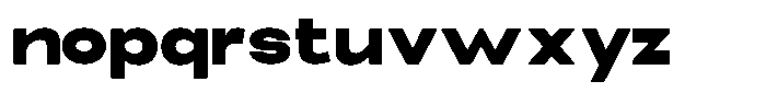 Elvara Sans Black Extra Expanded Font LOWERCASE