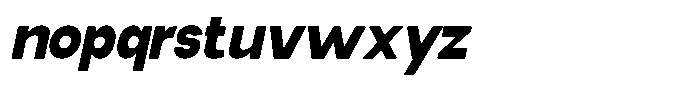 Elvara Sans Black Semi Condensed Italic Font LOWERCASE