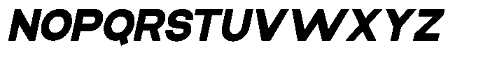Elvara Sans Black Semi Expanded Italic Font UPPERCASE