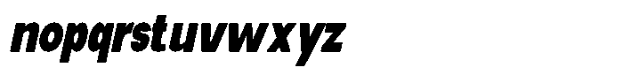 Elvara Sans Black Ultra Condensed Italic Font LOWERCASE