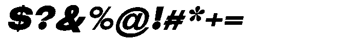 Elvara Sans Black Ultra Expanded Italic Font OTHER CHARS