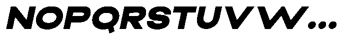 Elvara Sans Black Ultra Expanded Italic Font UPPERCASE