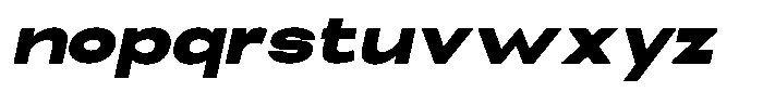 Elvara Sans Black Ultra Expanded Italic Font LOWERCASE