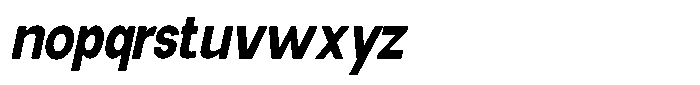 Elvara Sans Bold Condensed Italic Font LOWERCASE