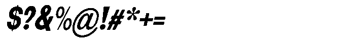 Elvara Sans Bold Extra Condensed Italic Font OTHER CHARS