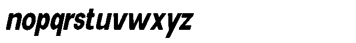 Elvara Sans Bold Extra Condensed Italic Font LOWERCASE