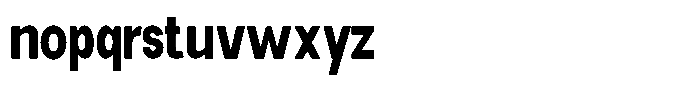 Elvara Sans Bold Extra Condensed Font LOWERCASE