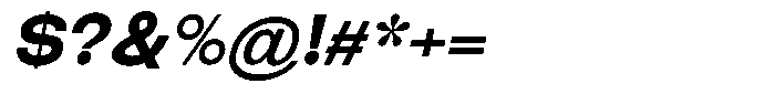 Elvara Sans Bold Extra Expanded Italic Font OTHER CHARS
