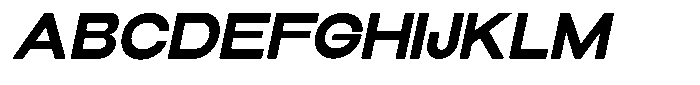 Elvara Sans Bold Extra Expanded Italic Font UPPERCASE