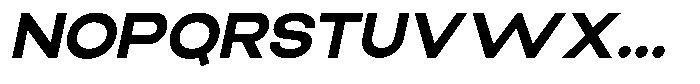 Elvara Sans Bold Extra Expanded Italic Font UPPERCASE