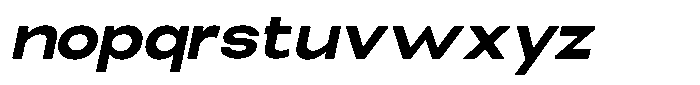 Elvara Sans Bold Extra Expanded Italic Font LOWERCASE