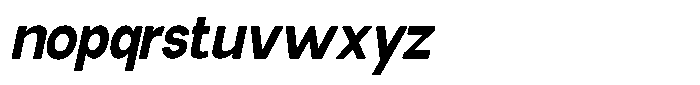 Elvara Sans Bold Semi Condensed Italic Font LOWERCASE
