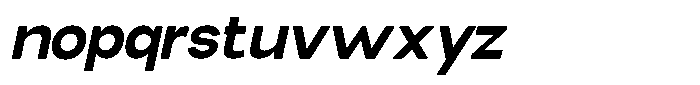Elvara Sans Bold Semi Expanded Italic Font LOWERCASE